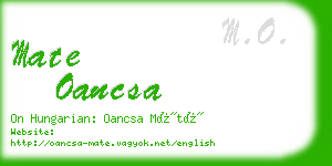 mate oancsa business card